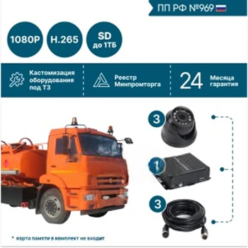 на 3 камеры для опасных грузов NSCAR BN301 FullHD_SD
